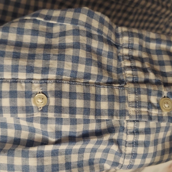 Bonobos Blue And White Gingham Button Down Shirt Sz Large Slim Fit - Picture 5 of 11